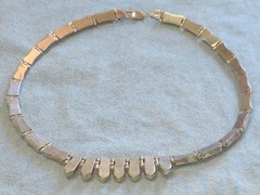 Vintage Native American Lapis Choker Necklace ~ 925 Sterling Silver ~ 78.9 Grams