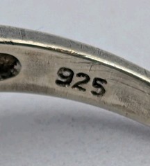 Nevada Silver Mines Vtg Sterling Silver Pearl & White Topaz Bypass 925 Ring Sz 7
