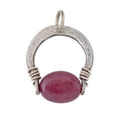 Vintage Sterling Silver 925 Sapphire Pendant