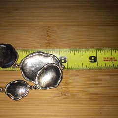Vintage Organic Nugget Statement Necklace Gold Tone Hammered Bib Style