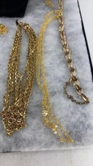 Nice Grouping of Vintage Silver and Gold Toned Necklaces good overall condition