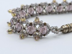 Vintage Estate Beaded Bracelet Lot 14 Pc Art Glass Gemstone Craft Harvest Wear