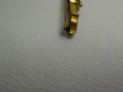VINTAGE VICTORIAN GOLD FILLED WITH GOLD TOP TRIM BAR BROOCH PIN WITH TURQUOISE