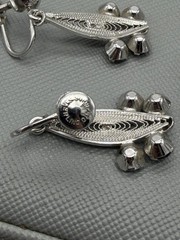 Sorrento Sterling Silver Filigree Screw Back Earrings & Brooch Pin
