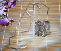 VTG REY URBAN Aage FAUSING DENMARK MODERN NECKLACE 925 STERLING SILVER 99g