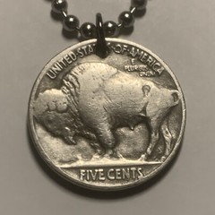 Antique – Random Date – Buffalo Nickel Necklace Chief Coin Pendant Great Gift 🎁