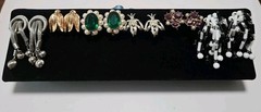 Stunning Lot Clip-On & Screwback Rhinestone Earrings High Quality 50s-60s