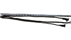 Coldwater Creek Black Flapper Necklace Glass Bead Rope Opera Lariat Sautoir VTG