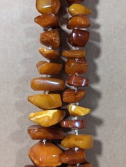 Antique Butterscotch Amber Beaded Necklace 110 Grams