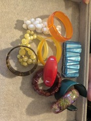 Lot Of 41 Vintage Plastic Bracelets! Lucite, Acrylic, Etc! Wow!