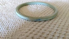 Vintage Bracelet Bangle plastic Lucite Moire swirl mint green blue white yellow