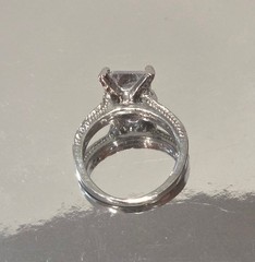 VINTAGE-RETRO Engagement/Wedding/Anniversary 925 Silver Solitaire Ring sz 6
