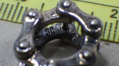 Vintage Sterling Silver .925 Bike Chain Style Bead Punk Steampunk Alternative