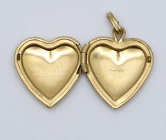Vintage Locket Lot 4pc Van Dell 14K GF Gold Filled Heart Costume Enamel Pendants
