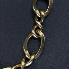 Vintage 12K Gold Filled Open Oval Link Bracelet, 6.5 Grams