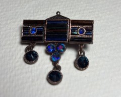 Art Deco Brooch 1930’s-40’s Czech Glass Bugle Beads