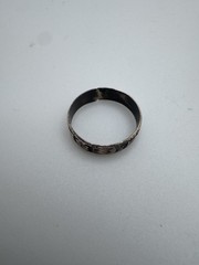 Antique Victorian Era 10K Cigar Band Rosy Patina Small Old Tarnish Read