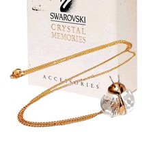 Vintage Swarovski Crystal Memories Lady Bug Pendant/Necklace SEE DESCRIPTION