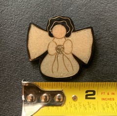 Vtg 1980’s Angel Christmas Pin Retro Collectible Costume Jewerly Brooch 2”x2”
