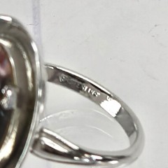 Sterling Silver Jasper Ring Cabachon Stone Hat Style Size 6.75 JJJ3779