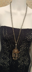 Tribal Boho Ottoman Style Ethnic Dome Lariat Necklace Vintage Tassel Statement