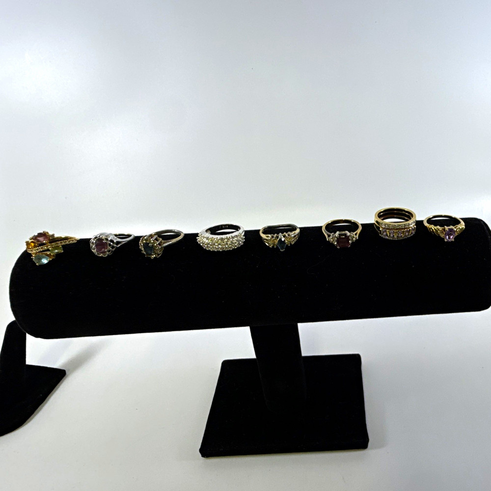 Women’s Mixed Lot 9 Rings Crystal & Stone Multicolor Mixed Metals Materials