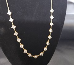 Gold CZ Tennis Necklace