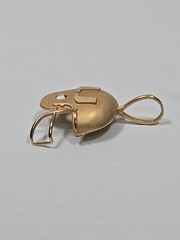 14K Gold MIAMI HURRICANES Football Helmet Pendant 1994 Michael Anthony RARE VTG