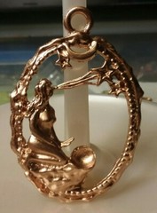 MaryBee Jewelry: 2 1/4″ Gold Tone Fantasy Goddess Pendant 03-08-2021