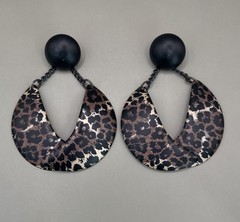 Edgar Berebi Women’s Hoop Earrings Pierced Cheetah Animal Print