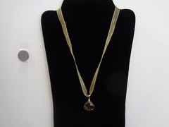 Necklace Rutilated Smokey Quartz pendant necklace – approx 32cts