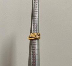 Vintage NIKE Swoosh Logo Gold Chrome Metal Ring Jewelry Novelty Collectible
