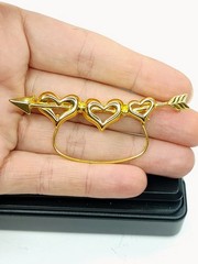 Vintage Heart Brooch Charm Holder Signed P.S.C.O.