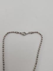 Vintage silver tone rhinestone French Horn musical instrument 20″ necklace
