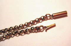 Vintage English 9k /9C Gold Rolo Link Chain Barrel Clasp 18” Necklace 4.8g