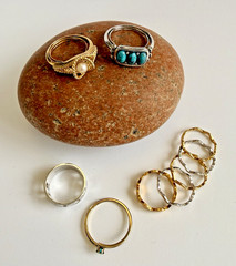 Vintage Avon Ring Lot of 5 from the 70’s 80’s Various Adjustable Sizes see photo