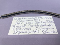 WACHENHEIMER ANTIQUE STERLING SILVER ART DECO DIAMONBAR BRACELET JUST LOVELY!!