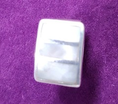 Sterling Silver Mother Of Pearl Ring Solid 14g Vintage Size 8 – 8.5