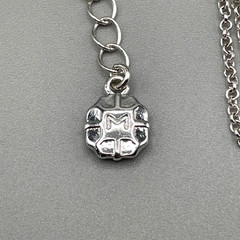 Vintage Monet Signed Pavé Crystal Fireball Silver-Tone 16″-18″ Pendant Necklace