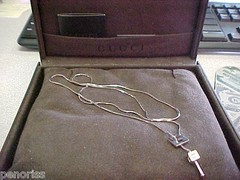 Gucci 18k White Gold Sliding “G” Necklace with Box & COA One size fits all