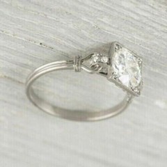 2.90Ct Art Deco Style Lab Created Diamond Engagement 14K White Gold Finish Ring