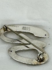 Letter B Sterling Silver Vintage 925 Initial Pin Brooch Thailand 6 grams