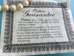 VINTAGE Faux Pearl Strand Necklace By Cultra 16” Includes Pouch, Tags & COA