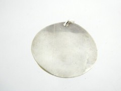 Unmarked Sterling Silver Black Onyx Teardrop Cabochon Pendant or Charm 3.1g