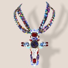 Hanna Bernhard, Haute Couture, L’OFFICIEL FEATURED, Decorative Cross Necklace