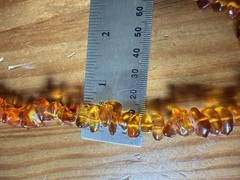 Vintage UV Tested Natural 25” Amber Necklace Endless Chunky Nuggets