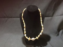 Wood Hawaiian Tribal Bead Shell Necklace 23″ casual brown beige All Seasons