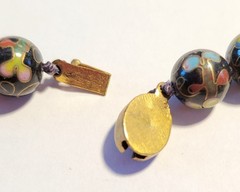 Vintage Asian Cloisonne Collection, 21 in. Necklace, Hinged Bracelet & Earrings