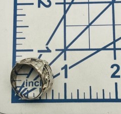 Vintage Sterling Silver 925 Scroll Cross Ring Gothic Biker Style Size 6,7.1g