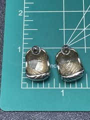 Vintage Silver & Gold Tone Textured Drop Earrings